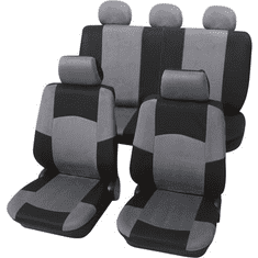 Petex Autó üléshuzat készlet, 17 részes, fekete, szürke, egyes ülés/hátsó ülés, Classic, (24274918)