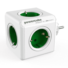Allocacoc PowerCube Original hálózati elosztó fehér-zöld (1100GN/DEORPC) (1100GN/DEORPC)