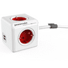 PowerCube Extended USB hálózati elosztó 1.5m fehér-piros (1402RD/DEEUPC) (1402RD/DEEUPC)