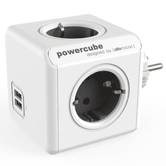 Allocacoc PowerCube Original USB hálózati elosztó fehér-szürke (1202GY/DEOUPC) (1202GY/DEOUPC)