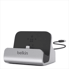 Belkin iPhone 5/5c/5s/6 szinkronizáló,- és töltődokkoló ezüst (F8J045bt) (F8J045bt)