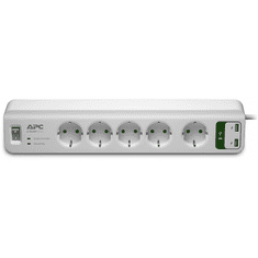APC SurgeArrest Essential PM5U-GR - 5x Überspannungsschutz + 2x USB mit Ladefunktion (PM5U-GR)