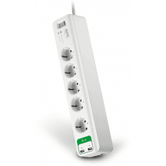 APC SurgeArrest Essential PM5U-GR - 5x Überspannungsschutz + 2x USB mit Ladefunktion (PM5U-GR)