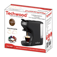 Techwood TCA-196N kapszulás kávéfőző fekete (TCA-196N)