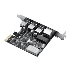 Orico 3x USB 3.0 + Ethernet bővítő kártya (PNU-3A1R-BK-BP) (PNU-3A1R-BK-BP)