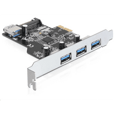 DELOCK 3+1x USB 3.0 bővítő kártya PCI-E (89301) (89301)