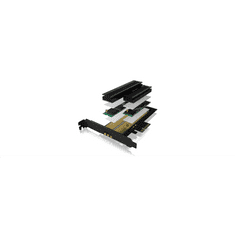 Icy Box 2x M.2 bővítő kártya PCIe (IB-PCI215M2-HSL) (IB-PCI215M2-HSL)