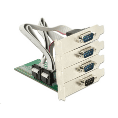 DELOCK 4x Soros port bővítő kártya PCI-E (89557) (89557)