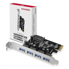 AXAGON 4x USB 3.2 Gen1 bővítő kártya PCIe (PCEU-430VL) (PCEU-430VL)