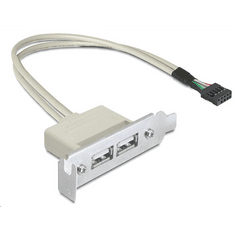 DELOCK 2x USB 2.0 hátlapi kivezetés (83119) (83119)