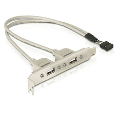 DELOCK DL71000 Slot konzol 1x belső USB 9 tűs -> 2x USB2.0 külső (DL71000)