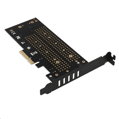 AXAGON PCIE NVME+NGFF M.2 SSD adapter fekete (PCEM2-DC) (PCEM2-DC)