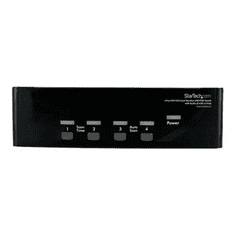 Startech StarTech.com 4 Port DVI VGA Dual Monitor KVM Switch USB with Audio and USB 2.0 Hub (SV431DDVDUA) - KVM / audio / USB switch - 4 ports (SV431DDVDUA)