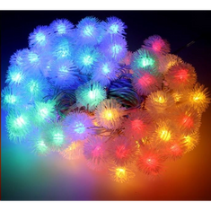 Iris Zúzmara alakú 3cm/10m/több színű/80db LED-es/USB-s fénydekoráció (314-17) (314-17)