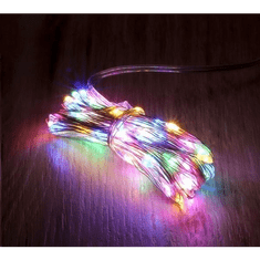 Iris 8 programos 10m/távirányítós/több színű/100db LED-es/USB-s fénydekoráció (273-32) (273-32)