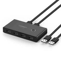 Ugreen KVM USB kapcsoló 2x4 USB 2.0 fekete (30767) (UG30767)