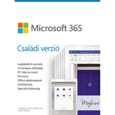 Microsoft 365 Családi verzió 1 év Elektronikus licenc (6GQ-00092)