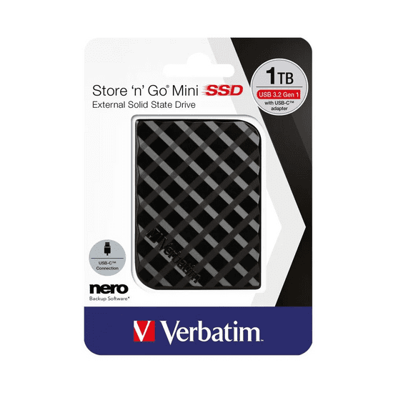 Verbatim 1TB 2.5" Store 'n' Go Mini külső SSD meghajtó fekete (53237) (verbatim53237)