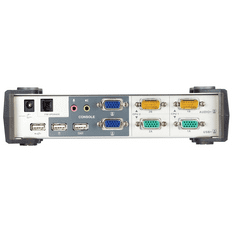 Aten KVM Switch USB VGA Dual-View + Audio, 2 port - CS1742 (CS1742C-AT)