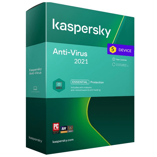 Kaspersky Antivirus - 5 eszköz / 1 év KL1171XCEFS elektronikus játék licensz