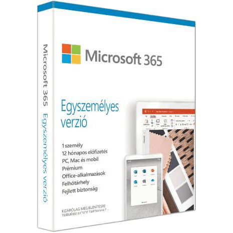 Microsoft Office 365 Personal Hungarian EuroZone 1 év / 1 felhasználó Medialess P6