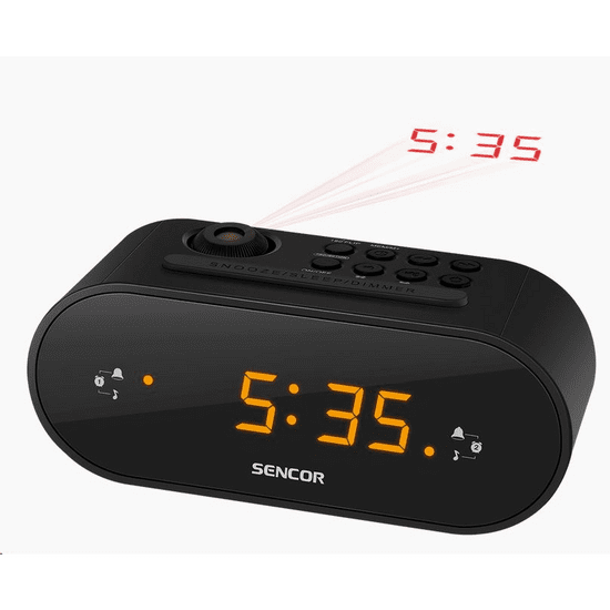SENCOR SRC 3100 B ébresztőórás rádió fekete (SRC 3100 B)