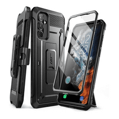SUPCASE Samsung Galaxy A34 5G SM-A346B, Műanyag hátlap védőtok + képernyővédő, közepesen ütésálló, telefontartó gyűrű, kitámasztóval, övre fűzhető, Unicorn Beetle Pro, fekete (RS141312)