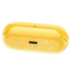 Hoco Bluetooth sztereó fülhallgató, v5.3, TWS, töltőtok, zajszűrővel, érintés vezérlés, LED-es kijelző, EW39, sárga (137662)