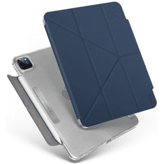 UNIQ Apple iPad Pro 11 (2020 / 2021 / 2022), mappa tok, Apple Pencil tartóval, mágneses záródás, Origami Smart Case, Camden, sötétkék (S63958)