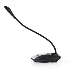 Nedis asztali talpas USB mikrofon fekete-szürke (MICDU100BK) (MICDU100BK)
