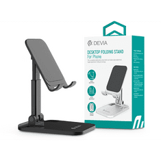 Devia univerzális asztali telefon/tablet tartó - Devia Desktop Folding Stand ForPhone - fekete