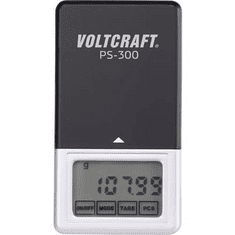 Voltcraft VC-8912595 PS-200 Zsebmérleg Mérési tartomány (max.) 200 g Leolvashatóság 0.01 g Elemekről üzemeltetett Fekete, Ezüst (VC-8912595)
