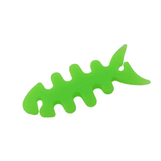TokShop Univerzális fülhallgató tartó, 3D hal minta, zöld (52860)
