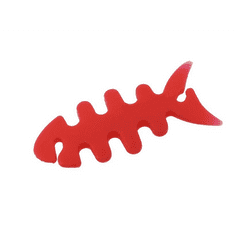 TokShop Univerzális fülhallgató tartó, 3D hal minta, piros (52864)