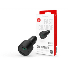 Hama szivargyújtó töltő adapter USB-A + Type-C bemenettel - 32W - Charger Kit with USB-C/USB-A PD3.0 + QC3.0 - fekete (201690)