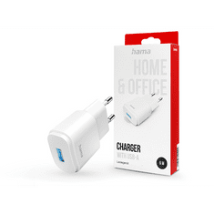 Hama hálózati töltő adapter USB-A bemenettel - 6W - Charger with USB-A - fehér (201645)