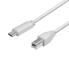 LogiLink CU0160 Type-C apa - USB-B apa kábel szürke 1m (CU0160)