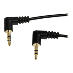 Startech StarTech.com 1 ft. (0.3 m) Right Angle 3.5 mm Audio Cable - 3.5mm Slim Audio Cable - Right Angle - Male/Male - Aux Cable (MU1MMS2RA) - audio cable - 30 cm (MU1MMS2RA)