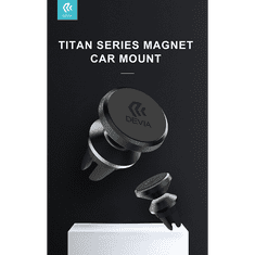 Devia univerzális szellőzőrácsba illeszthető mágneses autós tartó - Titan Series Magnet Car Mount - fekete (ST330445)