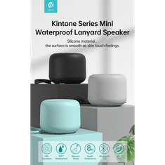 Devia vezeték nélküli bluetooth hangszóró - Kintone Series Mini WaterproofLanyard Speaker - szürke (ST364204)
