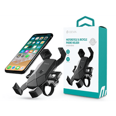 Devia univerzális kerékpárra / motorkerékpárra szerelhető telefontartó 4,7-7.0" méretű készülékekhez - Devia Voyager Series Motorcycle Bicycle Phone Holder - fekete
