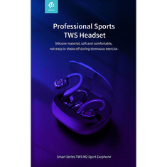 Devia TWS Bluetooth sztereó headset v5.0 + töltőtok - TWS-M2 Sport Series True Wireless Earphones with Charging Case - fekete (ST358944)