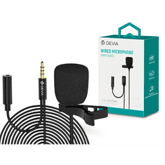 Devia univerzális vezetékes mikrofon - 3,5 mm jack - Devia Smart Series Wired Microphone - fekete
