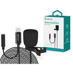 Devia univerzális vezetékes mikrofon - Lightning - Smart Series Wired Microphone - fekete (ST354083)