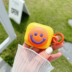 Cellect Airpods 1,2 smile szilikon tok, Narancssárga (AIRPODS-FUNNY-SMILE)