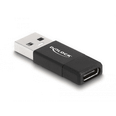 DELOCK USB 3.2 Gen 2 adapter A-típusú USB apa - USB Type-C anya fekete (60001) (delock60001)