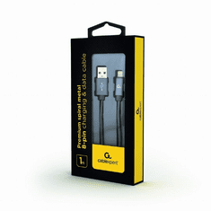Gembird Cablexpert USB -> Lightning kábel 1m szürke (CC-USB2S-AMLM-1M-BG) (CC-USB2S-AMLM-1M-BG)