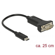 DELOCK USB Type-C -> 1 db soros DB9 RS-232 adapter (63908) (d63908)