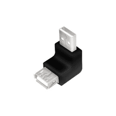 LogiLink USB 2.0 apa-anya derékszögű adapter fekete (AU0025) (AU0025)