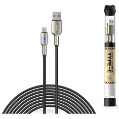 Devia USB - USB Type-C adat- és töltőkábel 1 m-es vezetékkel - Tube Mars Series Cable With Type-C - 5V/2,1A - black (ST366215)